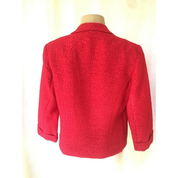 Alberto Makali Jacket Blazer Red Textured Open S - Picture 3 of 5